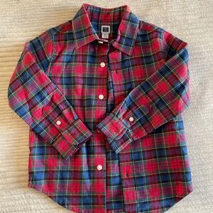 NWOT Janie and Jack Tartan Plaid Kids Shirt 2T